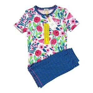 NEW Finding Foxtale Butterfly Garden Short Sleeve Pajamas 8